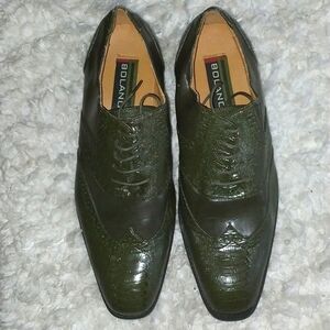 Hunter green men's dress shoes